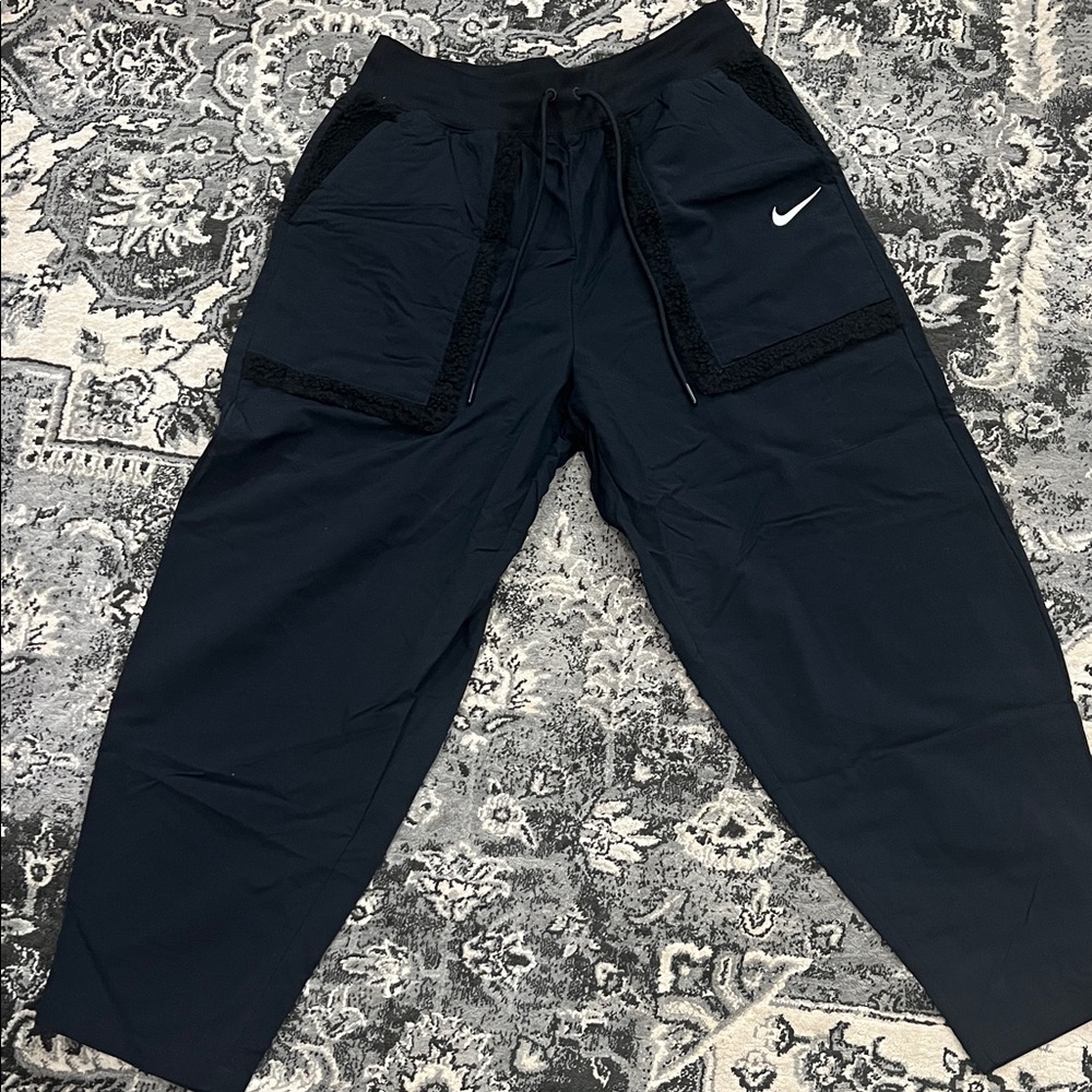 Nike women’s  Black Joggers with White Logo